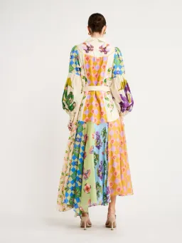Alemais Lou Balloon Sleeve Shirt Dress Multi Size 10 for rent on The Volte - image 2