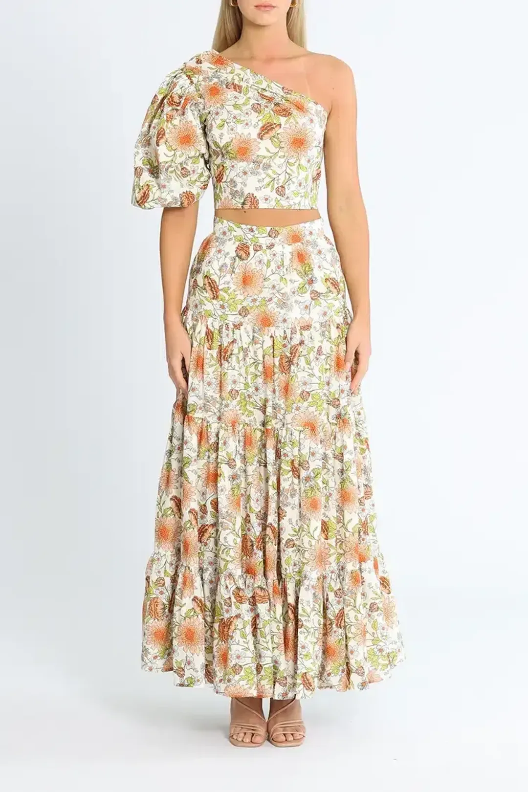 Torannce Frida Blouse & Day To Night Skirt Set Floral Size 12 for rent on The Volte - main image