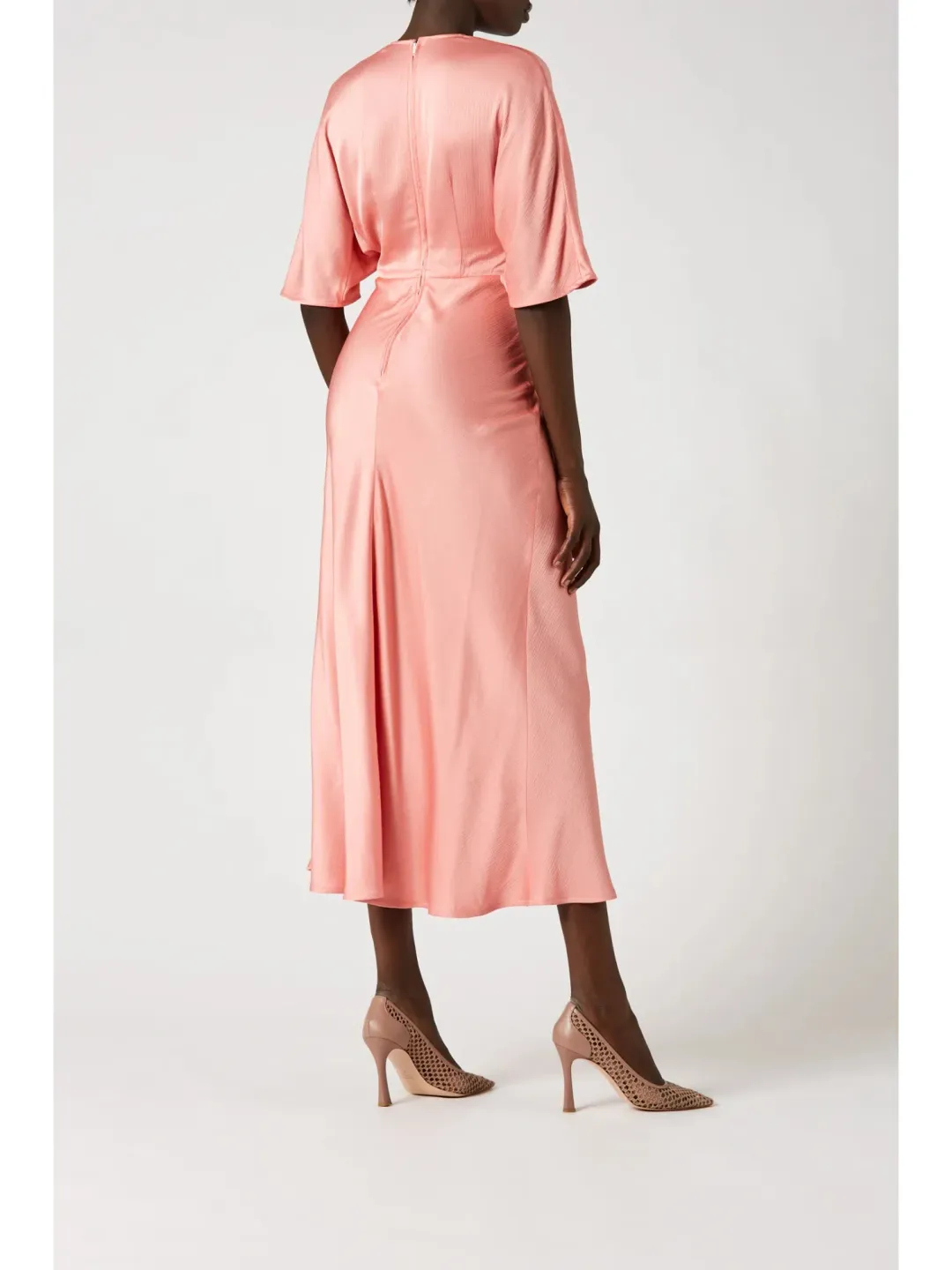Scanlan Theodore Cocoon Turban Twist Dress Coral Size AU 10 for rent on The Volte - main image