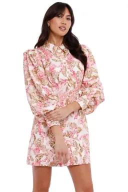 Significant Other Leonie Dress in Pink Sangria Floral Size 6 for rent on The Volte - image 5