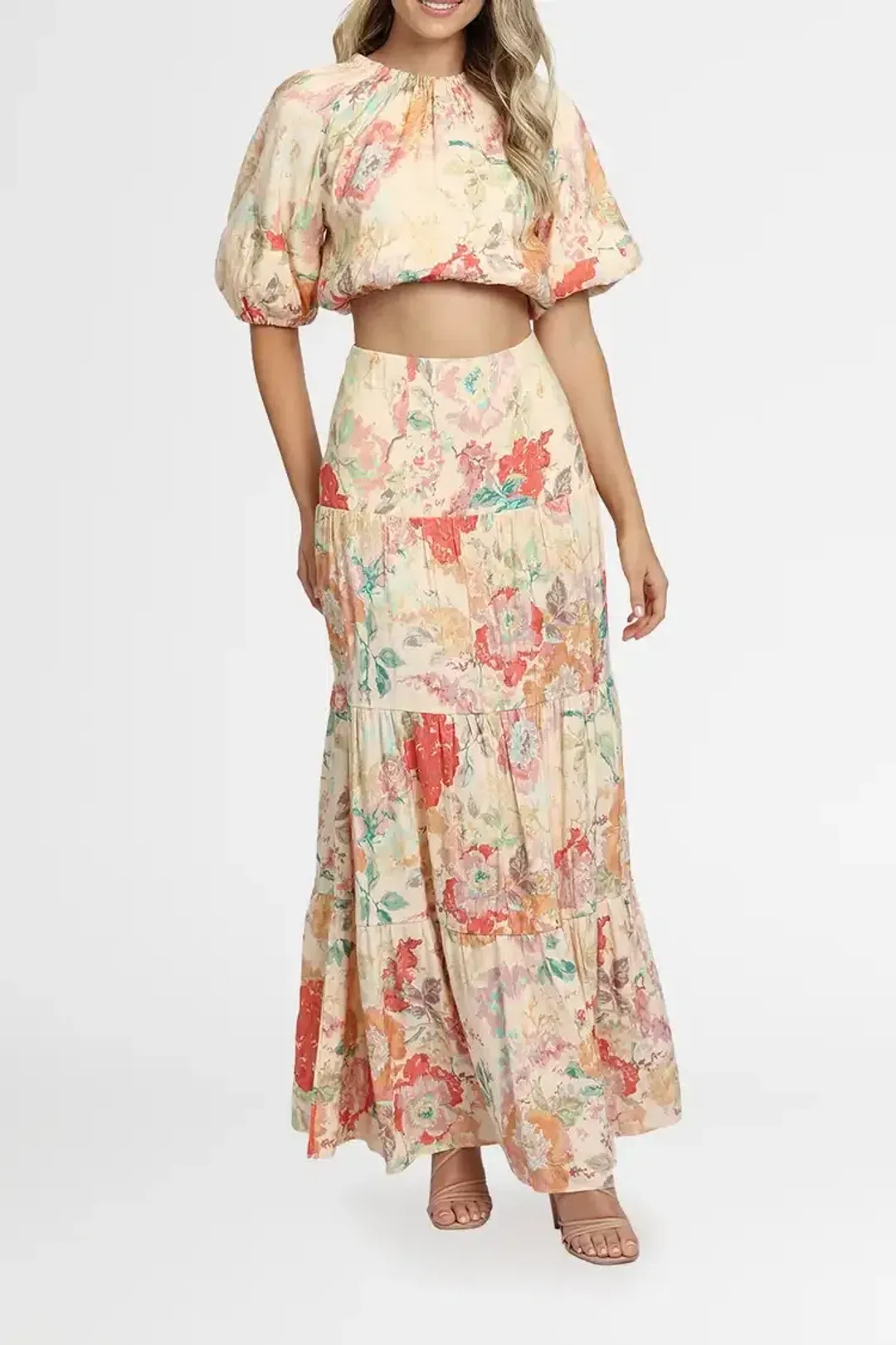 Significant Other Salvador Top and Skirt Set in Picnic Peonies Size 14 for rent on The Volte - main image