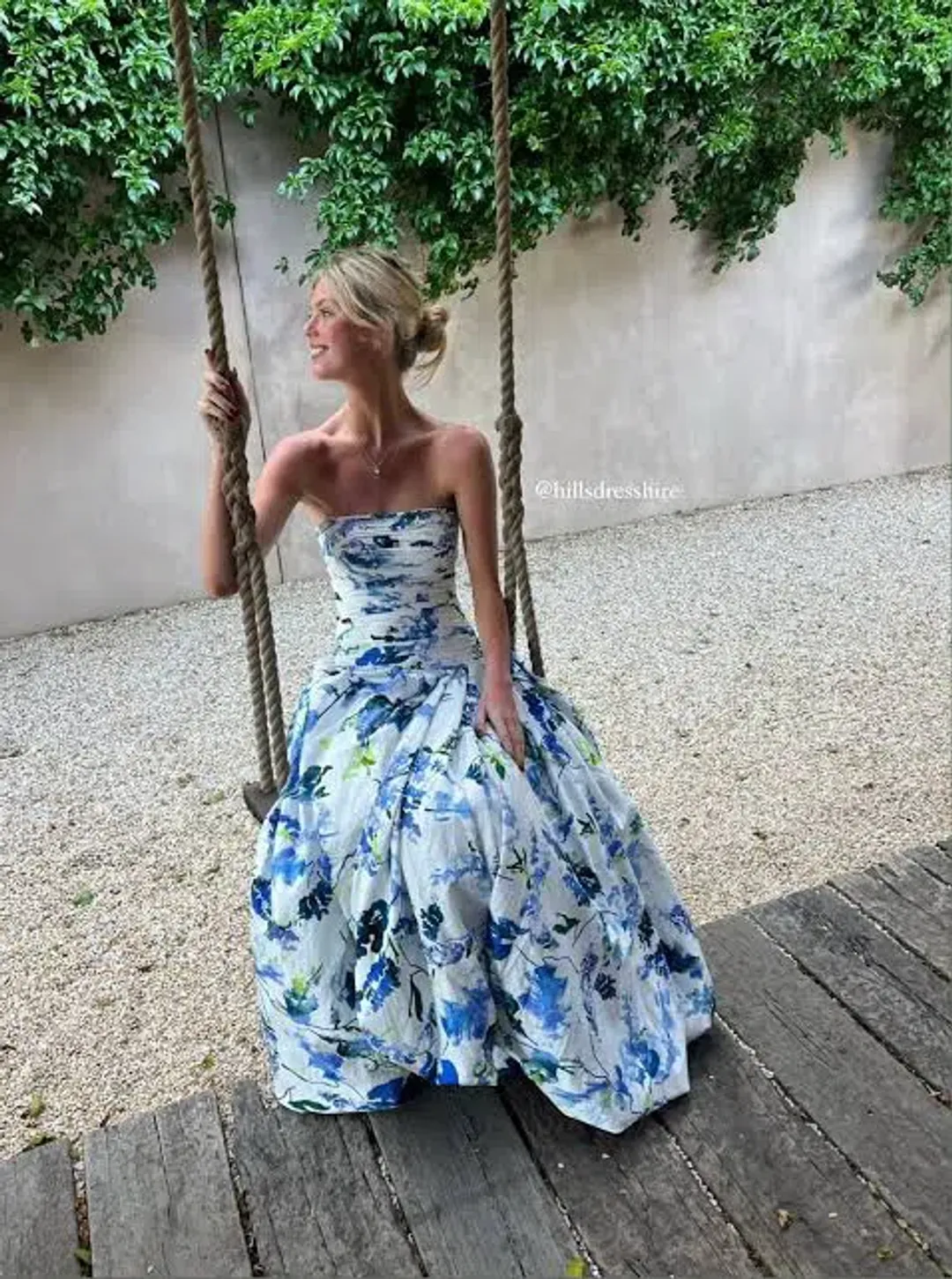 Aje Violette Bubble Hem Maxi Dress Lavenders of Provence Floral Print Size 8 for rent on The Volte - main image