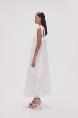 Aje Ursula Midi Dress Ivory Size 14  for rent on The Volte - image 4