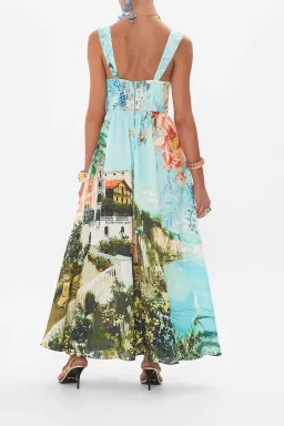 Camilla Eyelet Bustier Dress in From Sorrento With Love Print Size S / AU 10 for rent on The Volte - image 3