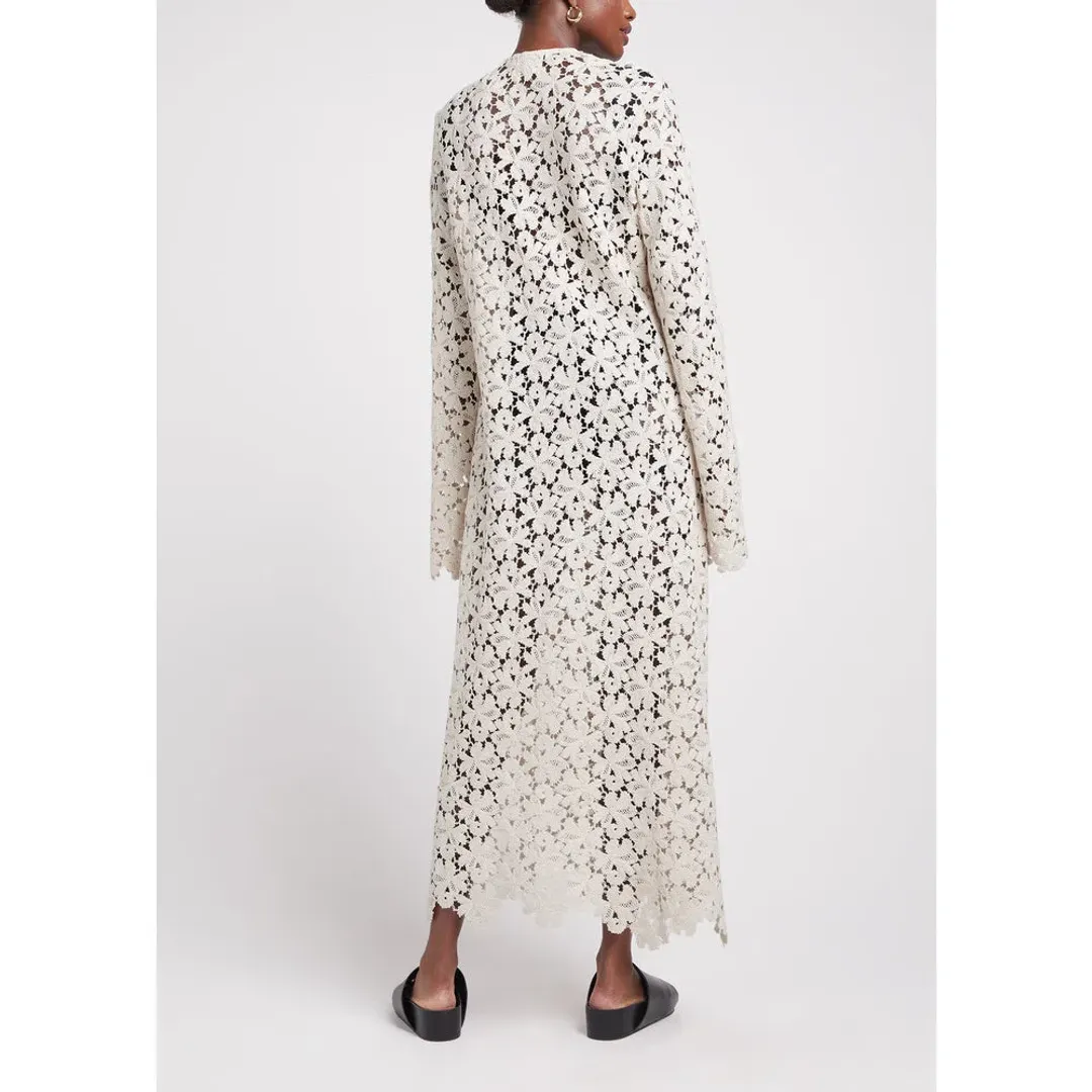 Matin Cotton Crochet Lace Dress Cream Size 10 for rent on The Volte - main image