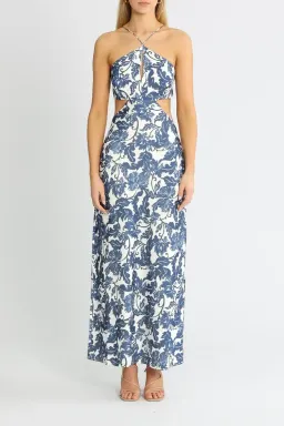 Significant Other Holly Maxi Dress in Blue Print Size 10 for rent on The Volte - image 1