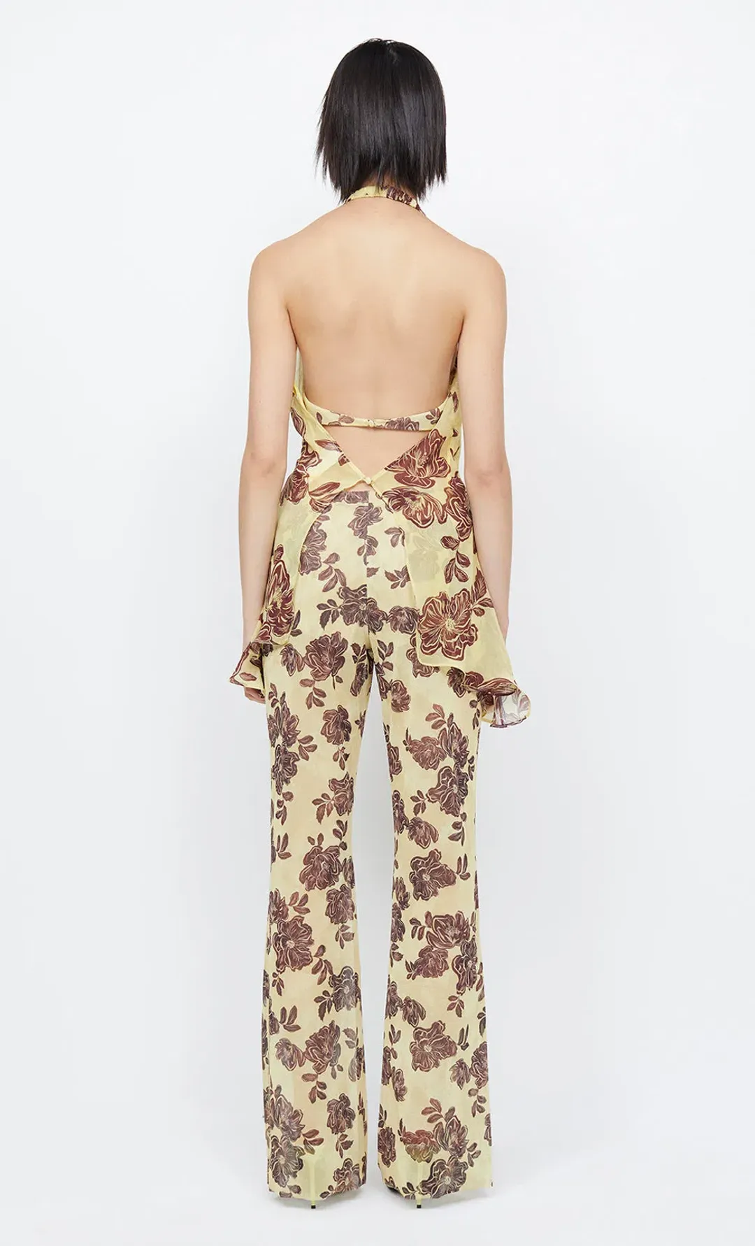 Bec & Bridge Malibu Bay Halter Top & Priya Pants Set Citrus Plum Size 12 for rent on The Volte - main image