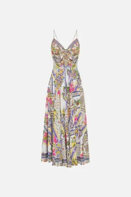 Camilla Long Dress With Tie Front Amalfi Amore Size S for rent on The Volte - image 6