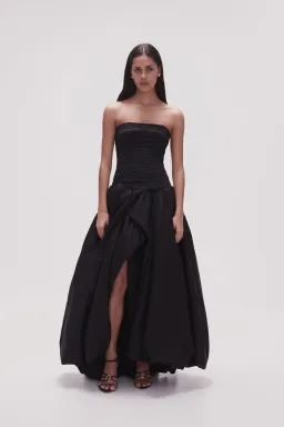 Aje Violette Bubble Hem Maxi Dress Black Size 10 for rent on The Volte - image 2