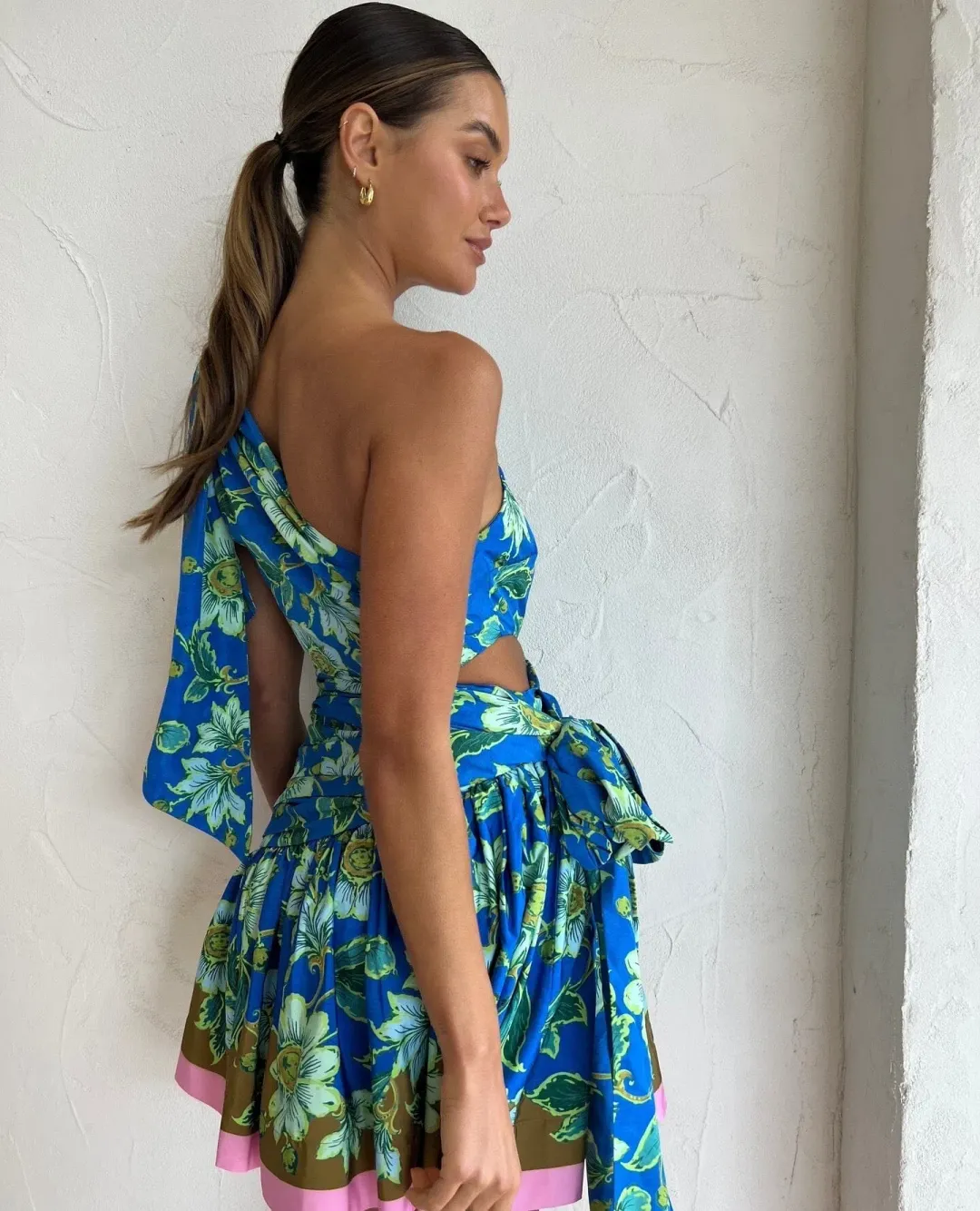 Alemais Winnie One Shoulder Mini Dress Floral Print Size 10 for rent on The Volte - main image