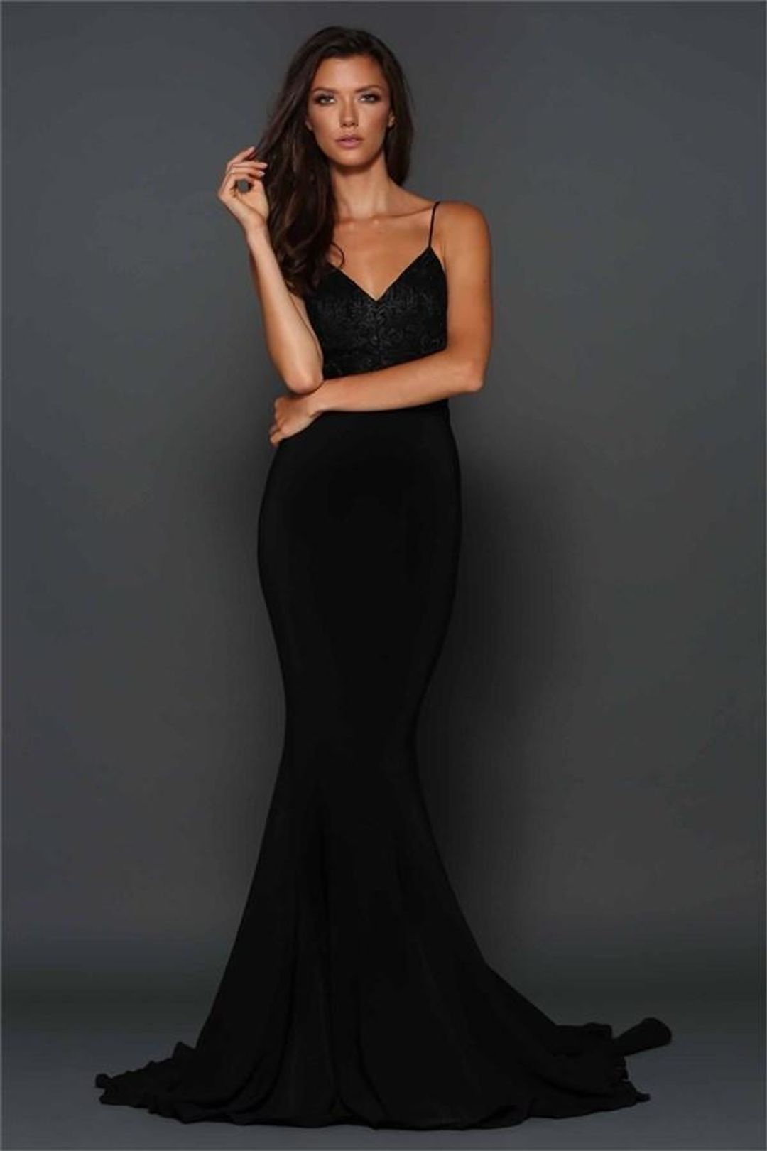 Elle Zeitoune Becca Dress Black Size 10 for rent on The Volte - main image