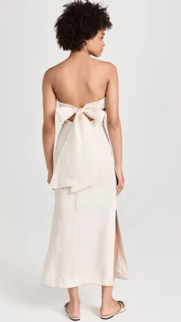 Zimmerman Lexi Column Dress Cream Floral Size 0 / AU 8  for rent on The Volte - image 4