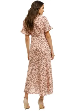 Pasduchas Saskia Split Midi Dress in Leopard Size 12 for rent on The Volte - image 2