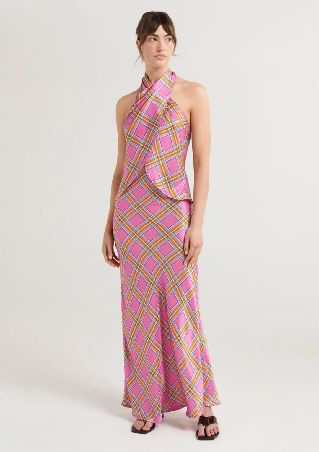 Steele Marcela Top and Cassidy Skirt Set Pink Check Size 10 for rent on The Volte - main image