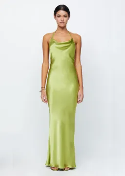 Bec & Bridge Odessa Halter Maxi Dress in Chartreuse Green Size 10 for rent on The Volte - image 1