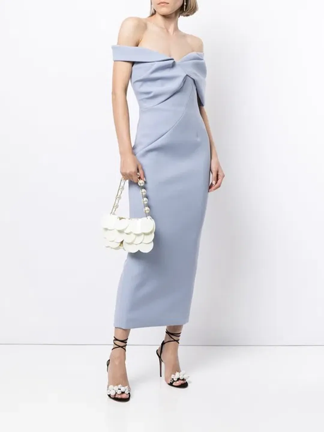 Rachel Gilbert Matteo Dress In Powder Blue Size AU 12 for rent on The Volte - main image