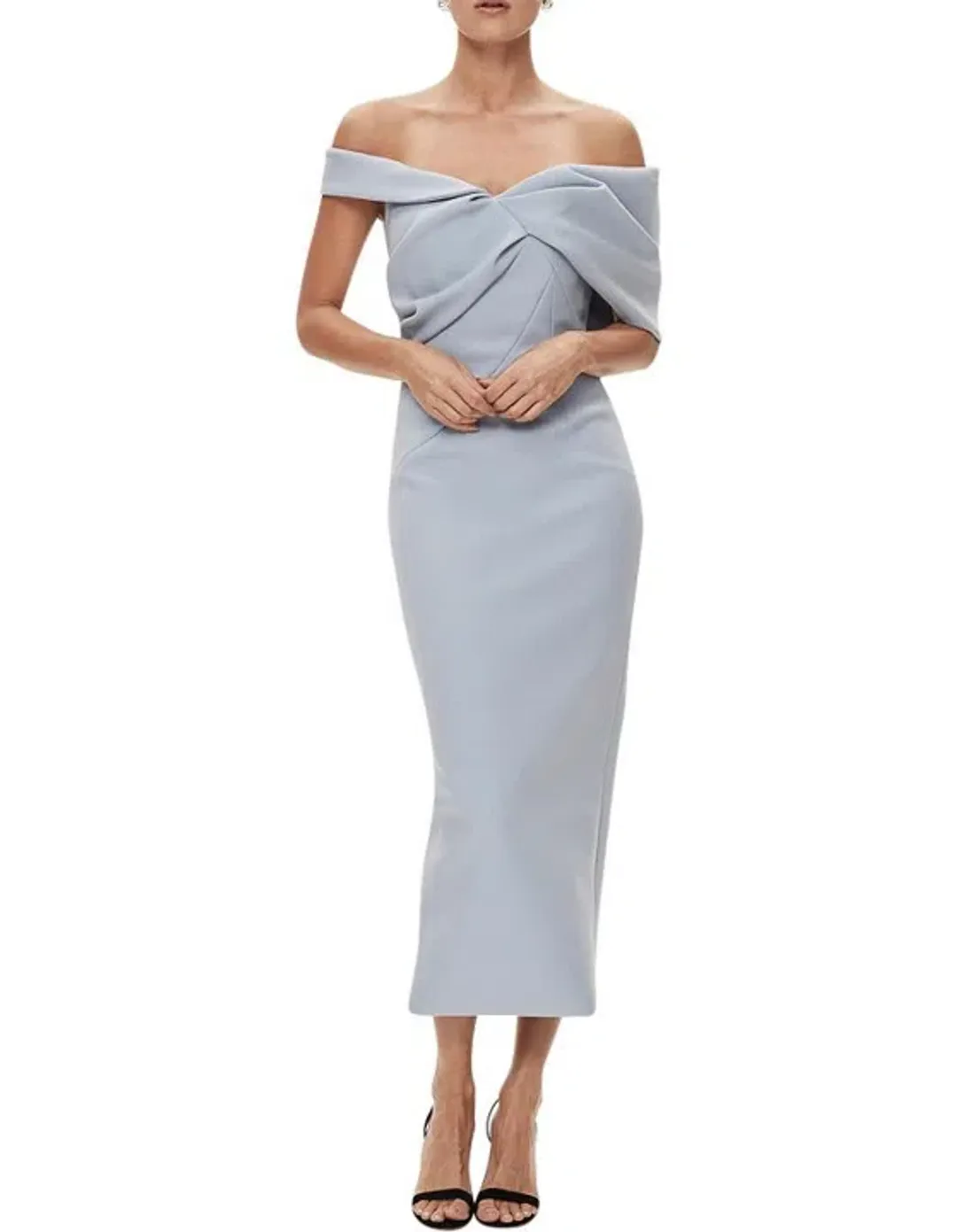 Rachel Gilbert Matteo Dress In Powder Blue Size AU 12 for rent on The Volte - main image