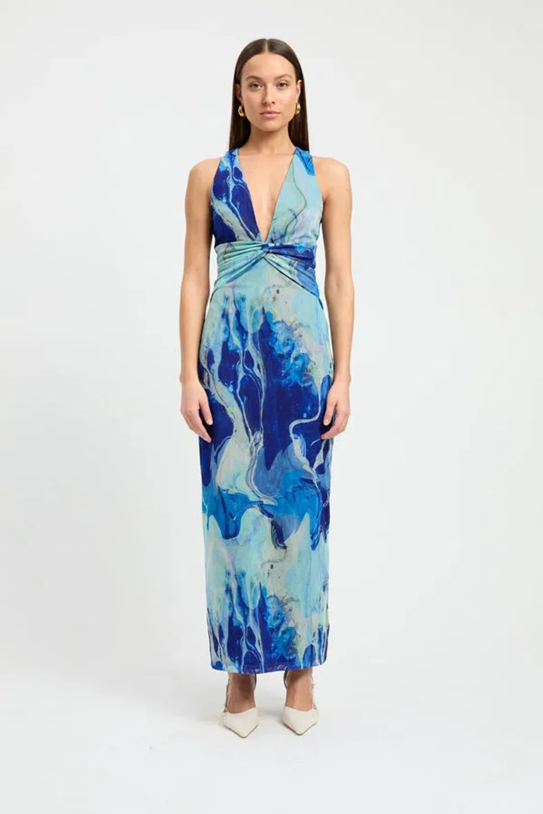 Kookai Banks Dress Multi Blue Size 8 for rent on The Volte - main image