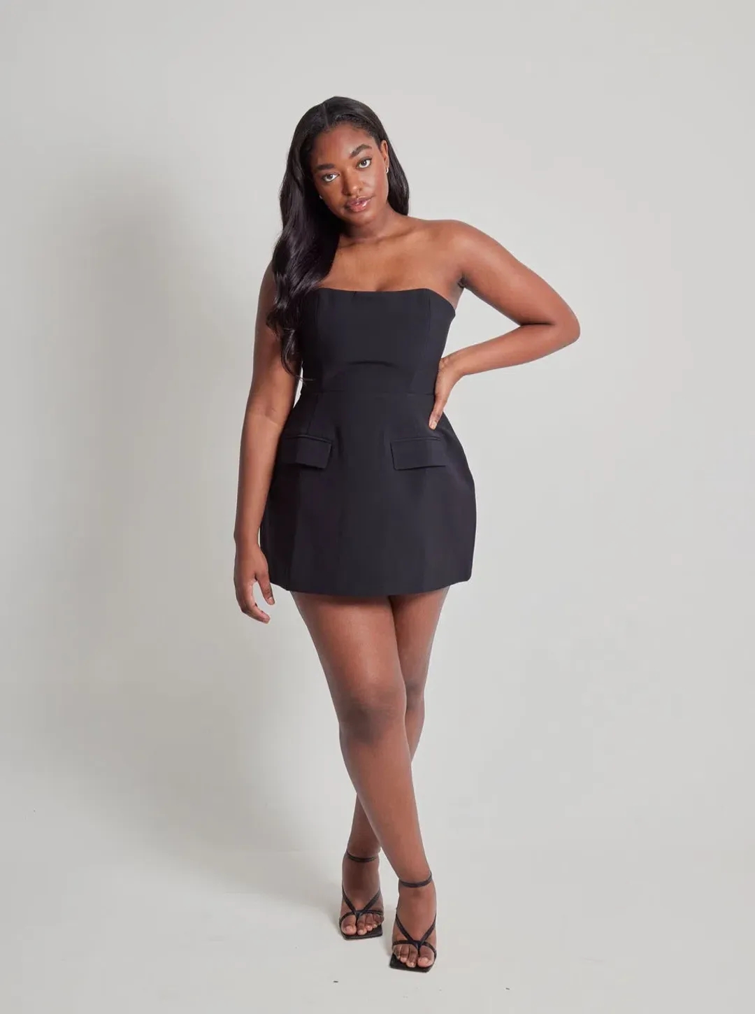Odd Muse The Ultimate Muse Strapless Black Dress Black Size XS/ AU 6 for rent on The Volte - main image