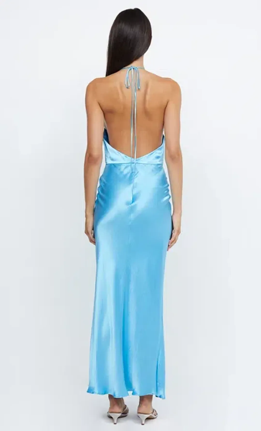 Bec & Bridge Indi Halter Maxi Dress Topaz Blue Size 10 for rent on The Volte - main image
