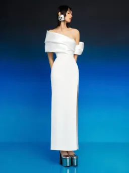 Solace London Alexis Maxi Gown Cream Size 10 for rent on The Volte - image 1