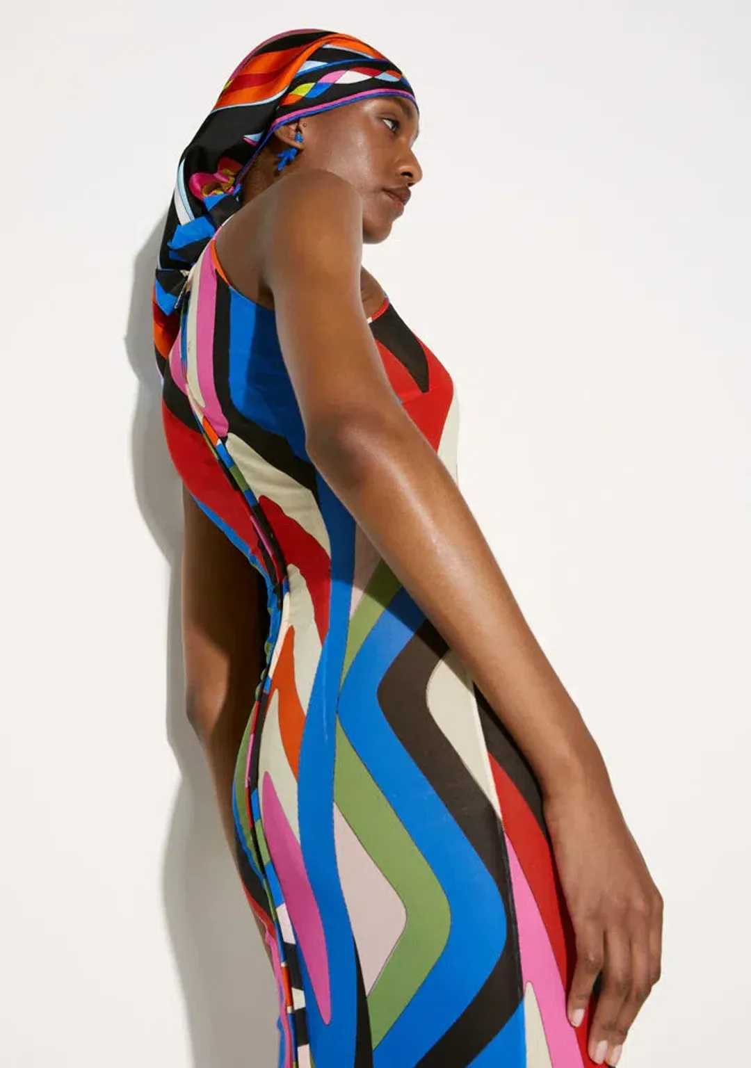Emilio Pucci Printed Maxi Dress Multi Size S/Au 8 for rent on The Volte - main image