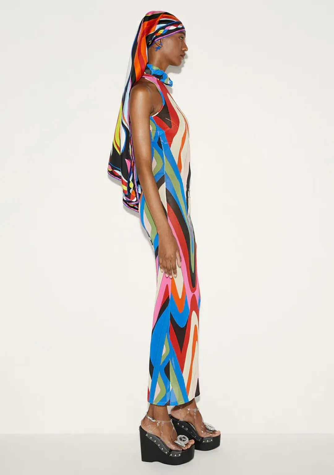 Emilio Pucci Printed Maxi Dress Multi Size S/Au 8 for rent on The Volte - main image