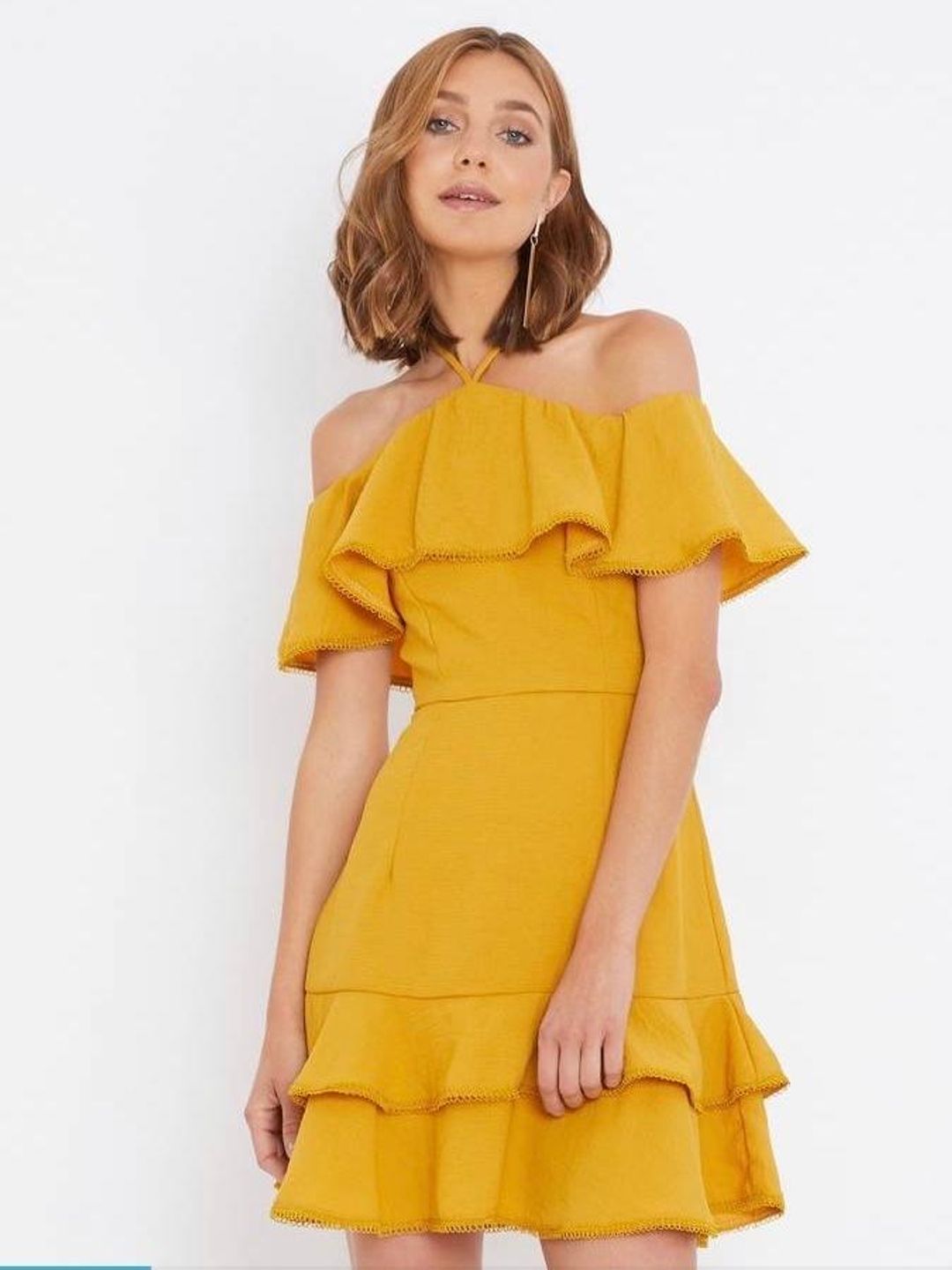 Calli Alana Halter Neck Mini Dress for rent on The Volte - main image