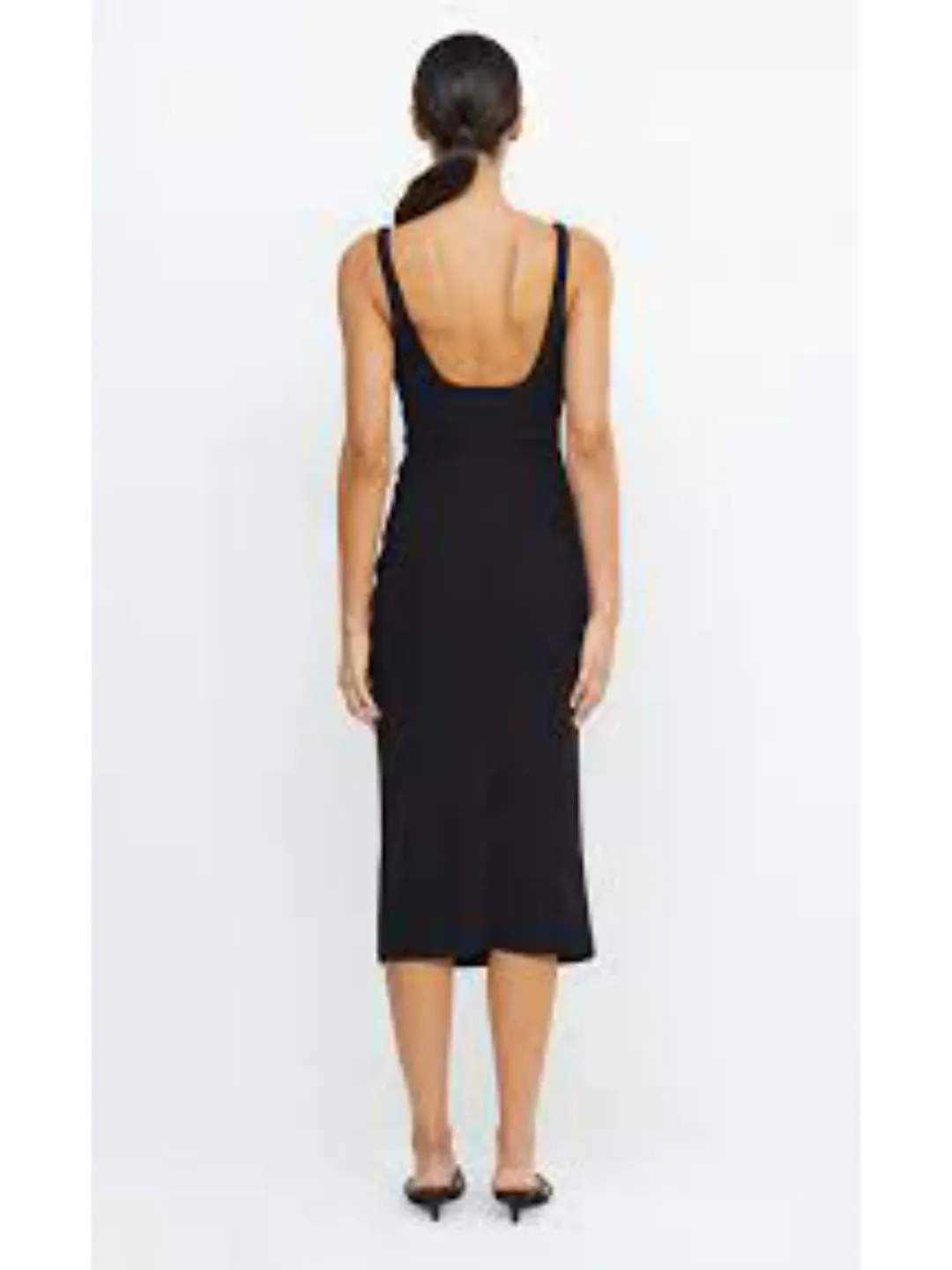 Bec & Bridge Be Mine Square Neck Midi Dress Black Size AU 6 for rent on The Volte - main image