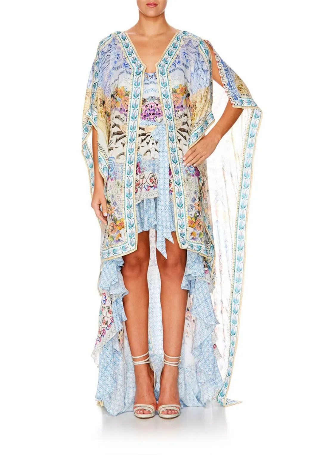 Camilla Drape Long Back Overlay Girl Next Door Print One Size for rent on The Volte - main image