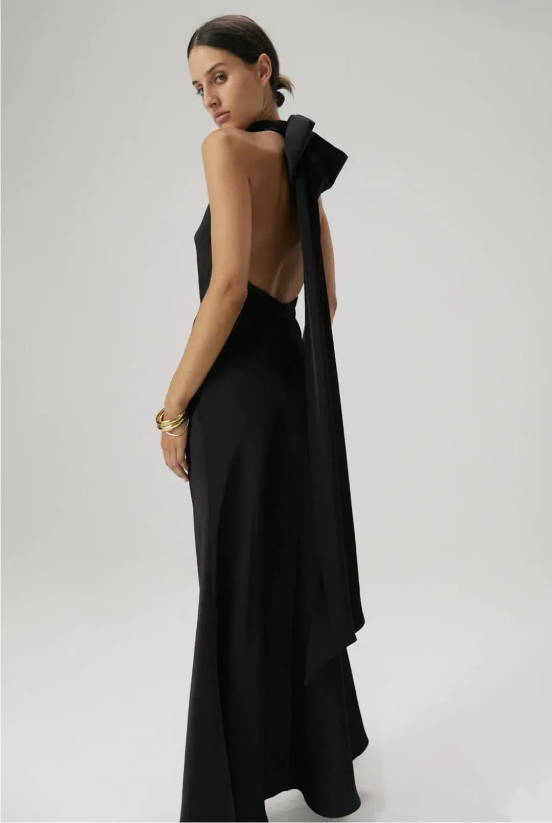 Misha Evianna Gown Black Size 8/S for rent on The Volte - main image