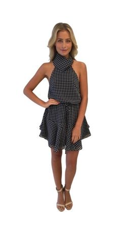 Shona Joy La Niña High Neck Drawstring Dress for rent on The Volte - image 1