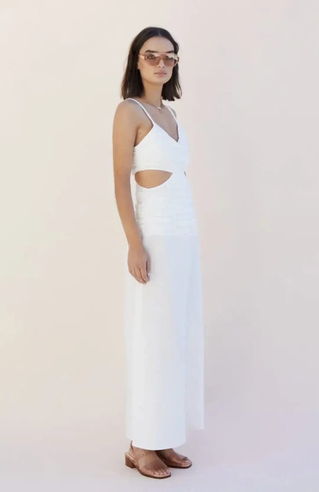Suboo Aster Cutout Maxi Dress in White Size XS / AU 6 for rent on The Volte - main image