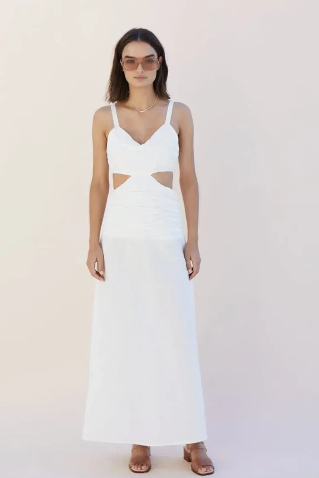 Suboo Aster Cutout Maxi Dress in White Size XS / AU 6 for rent on The Volte - main image