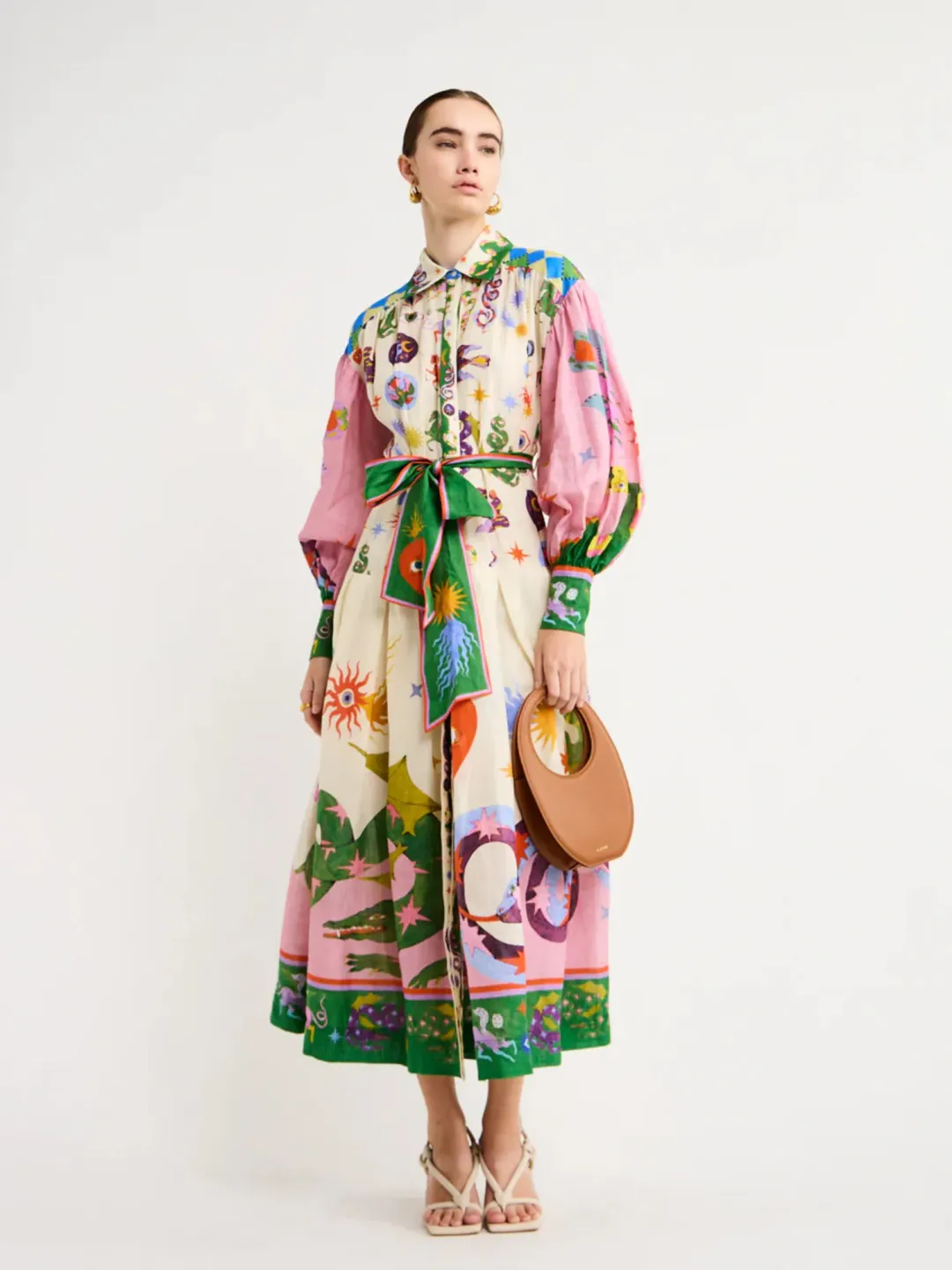 Alemais Seeker Shirt Dress Print Size AU 6 for rent on The Volte - main image