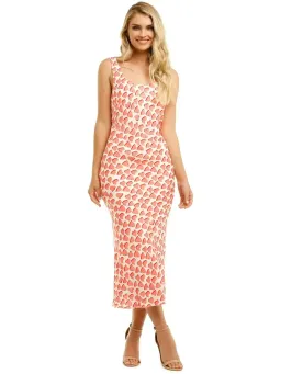 Rebecca Vallance Hotel Beau Slip Dress Pink Print Size AU 6 for rent on The Volte - image 1