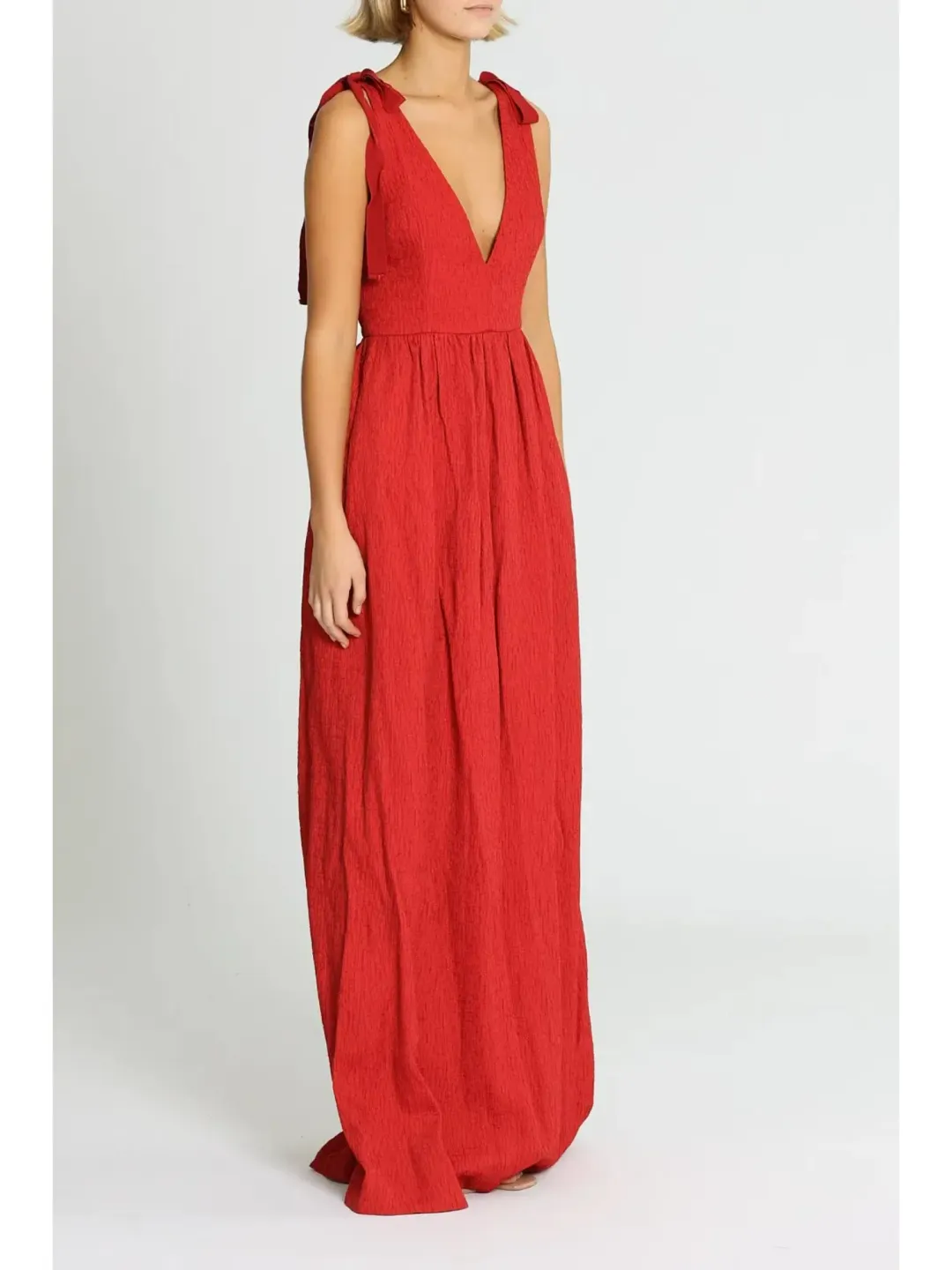 Rebecca Vallance Harlow Tie Gown in Red Size AU 12 for rent on The Volte - main image
