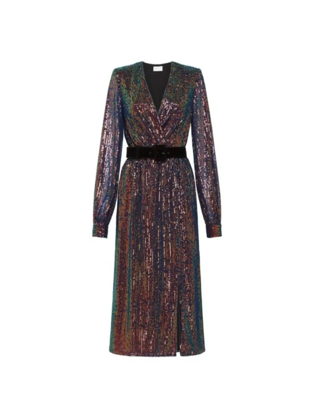 Rebecca Vallance Roxbury Long Sleeve Midi Dress in Multi Size AU 12 for rent on The Volte - main image