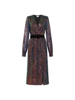 Rebecca Vallance Roxbury Long Sleeve Midi Dress in Multi Size AU 12 for rent on The Volte - image 3
