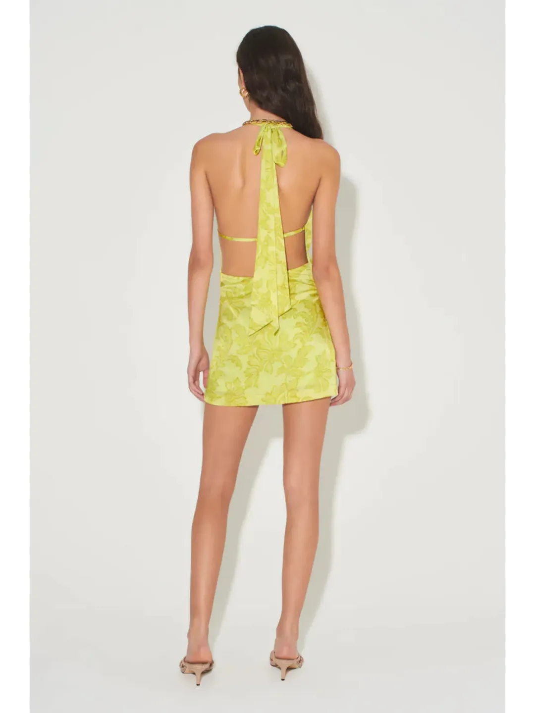 Hansen & Gretel Tenzing Mini Dress Paradise Green Size AU 6 for rent on The Volte - main image