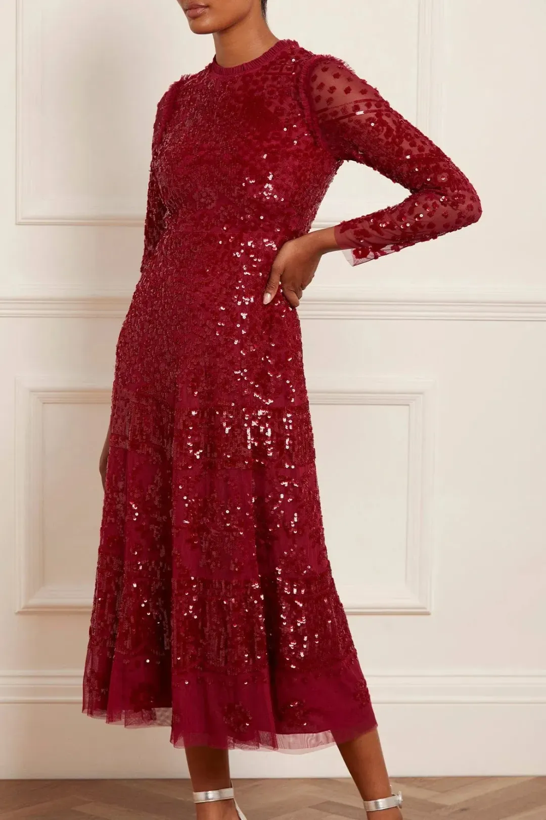 Needle and Thread Aurora Ballerina Dress Red Size 10 for rent on The Volte - main image
