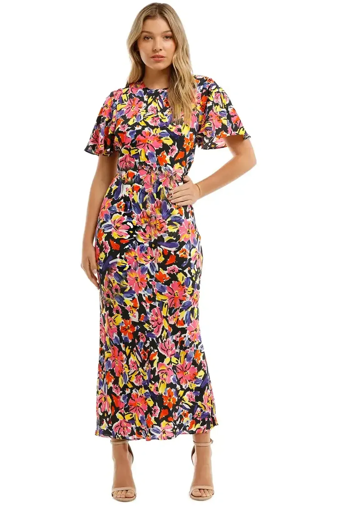 Rebecca Vallance Soho SS Midi Dress Floral Size 12 for rent on The Volte - main image