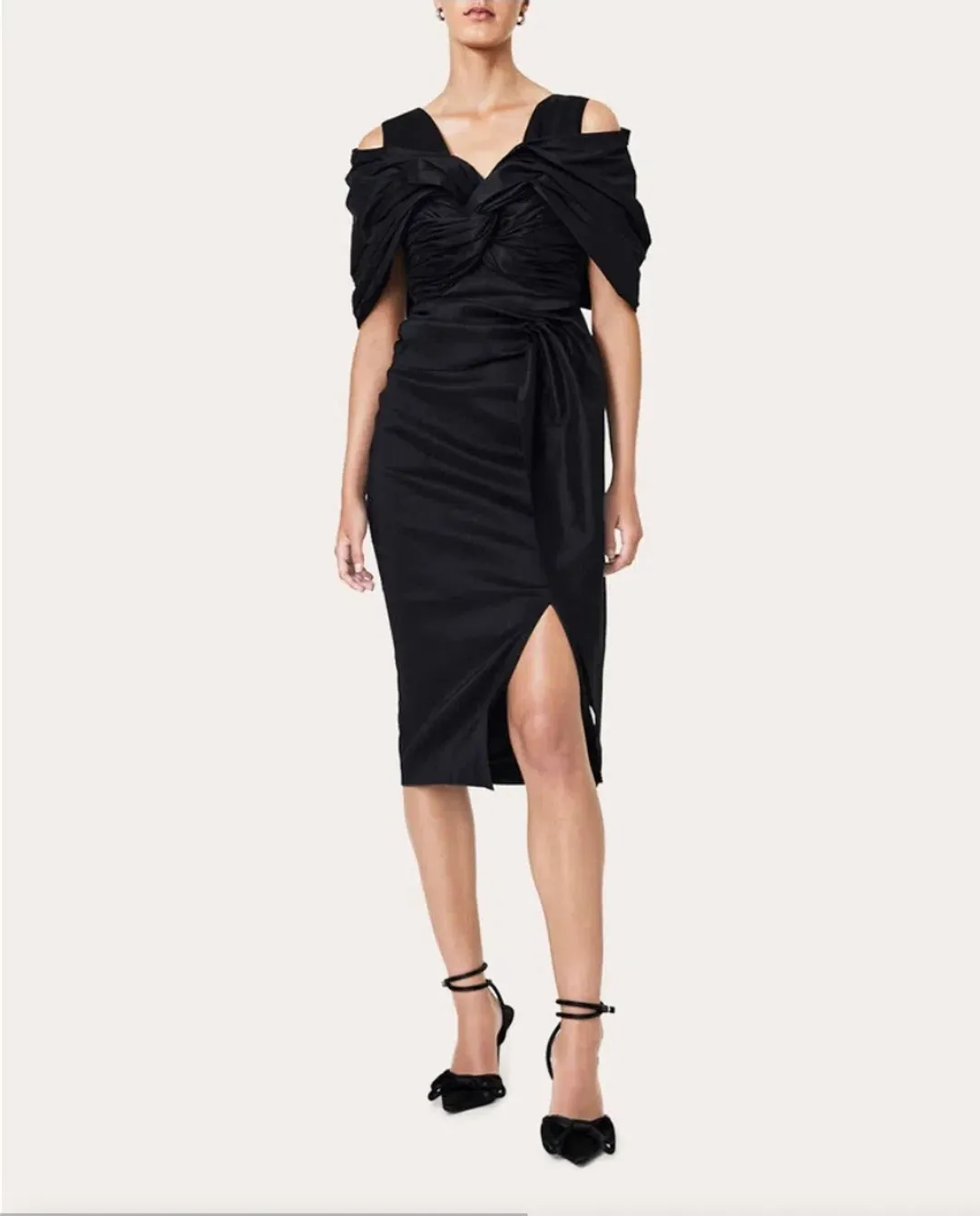 Rachel Gilbert Riccardo Midi Dress Black Size 4 / AU 14 for rent on The Volte - main image