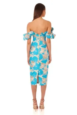 Eliya the Label Brielle Dress Midi Blue Size M / AU 10 DC for rent on The Volte - image 2