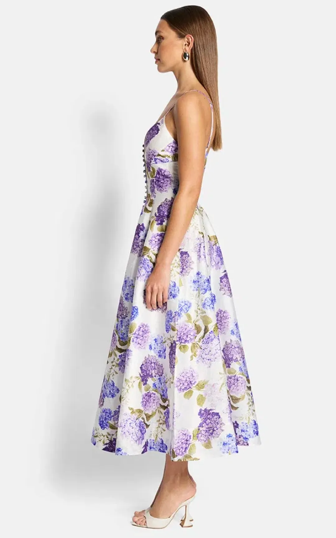 Sofia The Label Evie Midi Dress in Hydrangea Size 8 for rent on The Volte - main image