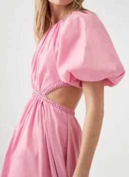 Aje Capucine Puff Sleeve Midi Dress Bon Bon Pink Size 6 for rent on The Volte - image 5