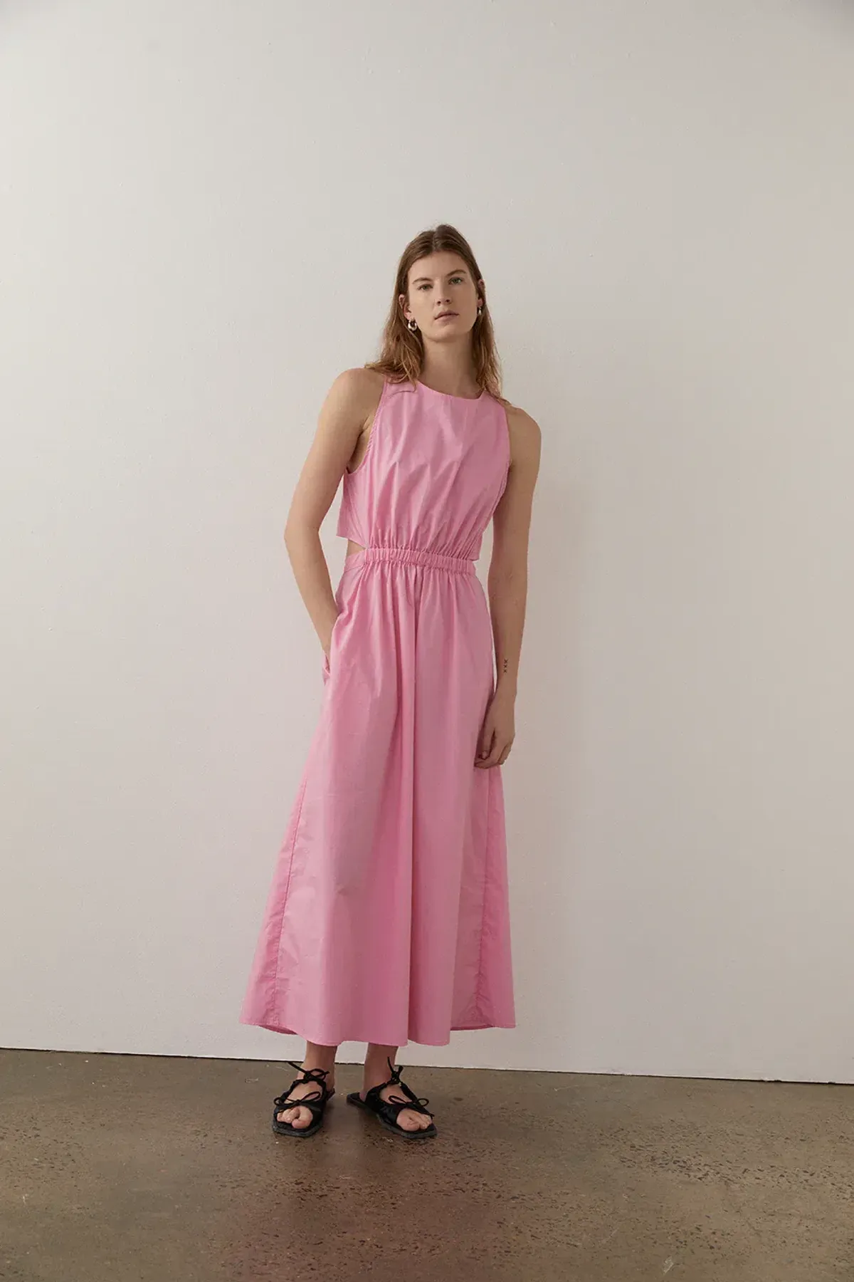 Blanca Edi Sleeveless Maxi Dress Pink Size 10 for rent on The Volte - main image