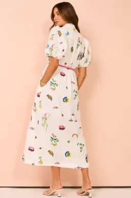 Alemais  Atticus Embroidered Shirtdress In Print Size 8 for rent on The Volte - image 3