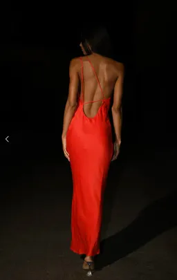 Meshki Alejandra One Shoulder Satin Maxi Dress Red Size L /Au 12 for rent on The Volte - image 4