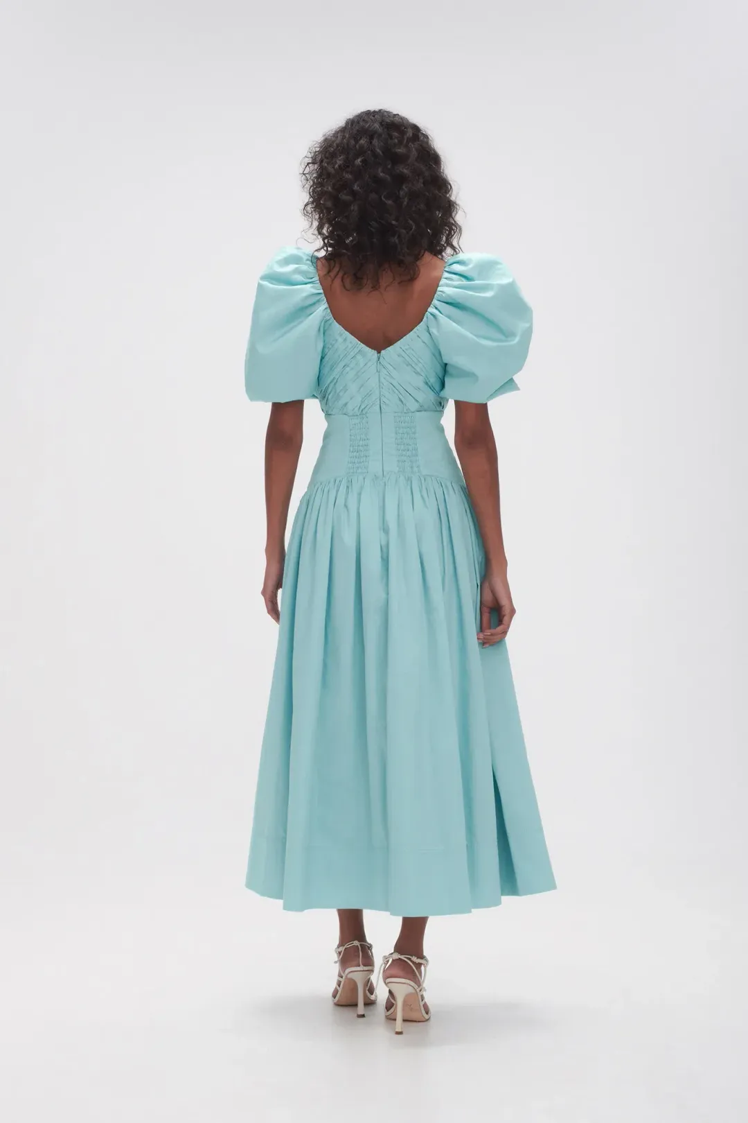 Aje Gabrielle Midi Dress Spearmint Blue Size 8 for rent on The Volte - main image